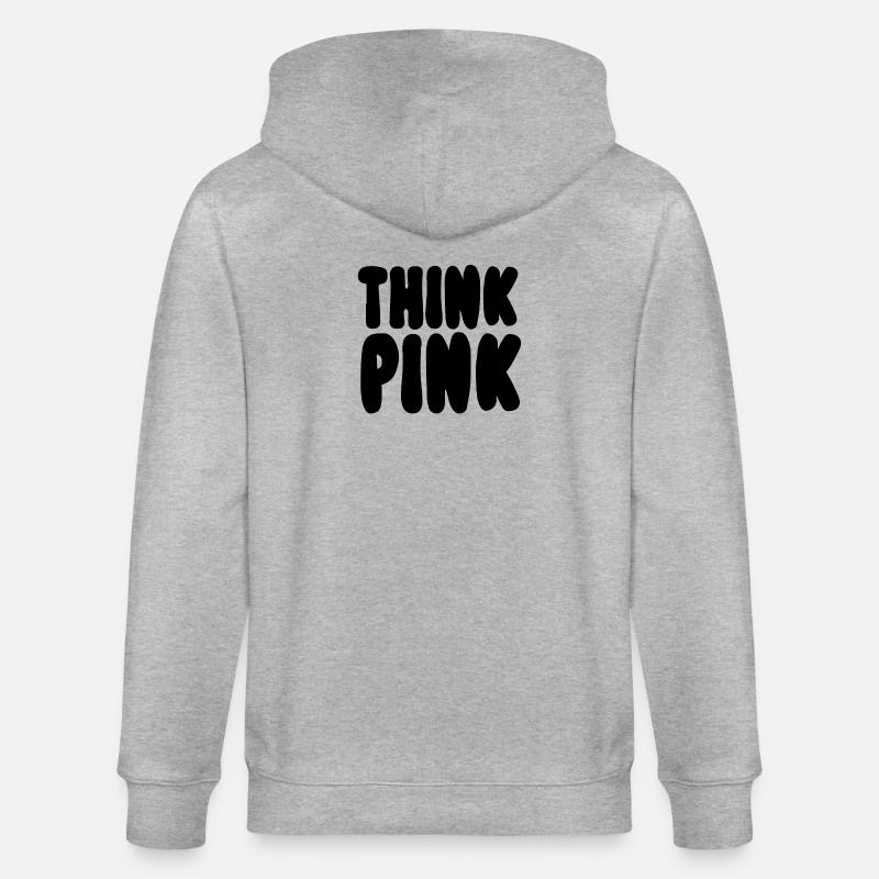 Think Pink - Stanley/Stella Unisex Bio-Kapuzenjacke CULTIVATOR  - Grau meliert
