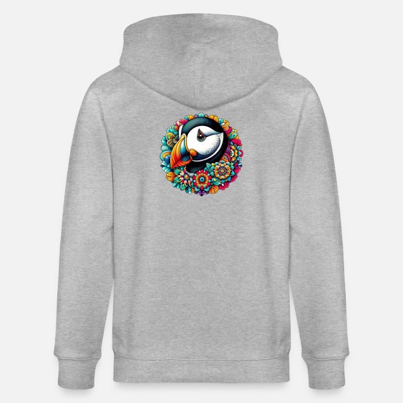 Macareux - Veste à capuche bio CULTIVATOR Stanley/Stella Unisexe - gris chiné