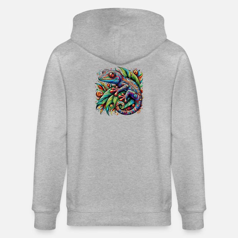 Gecko - Veste à capuche bio CULTIVATOR Stanley/Stella Unisexe - gris chiné