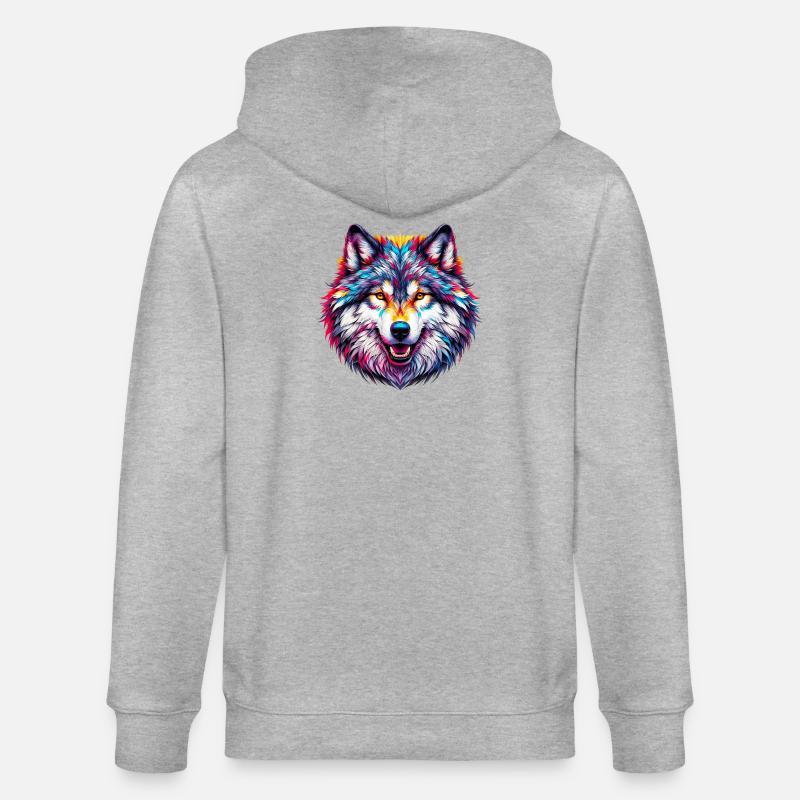 Wolf - Stanley/Stella Unisex Bio-Kapuzenjacke CULTIVATOR - Grau meliert