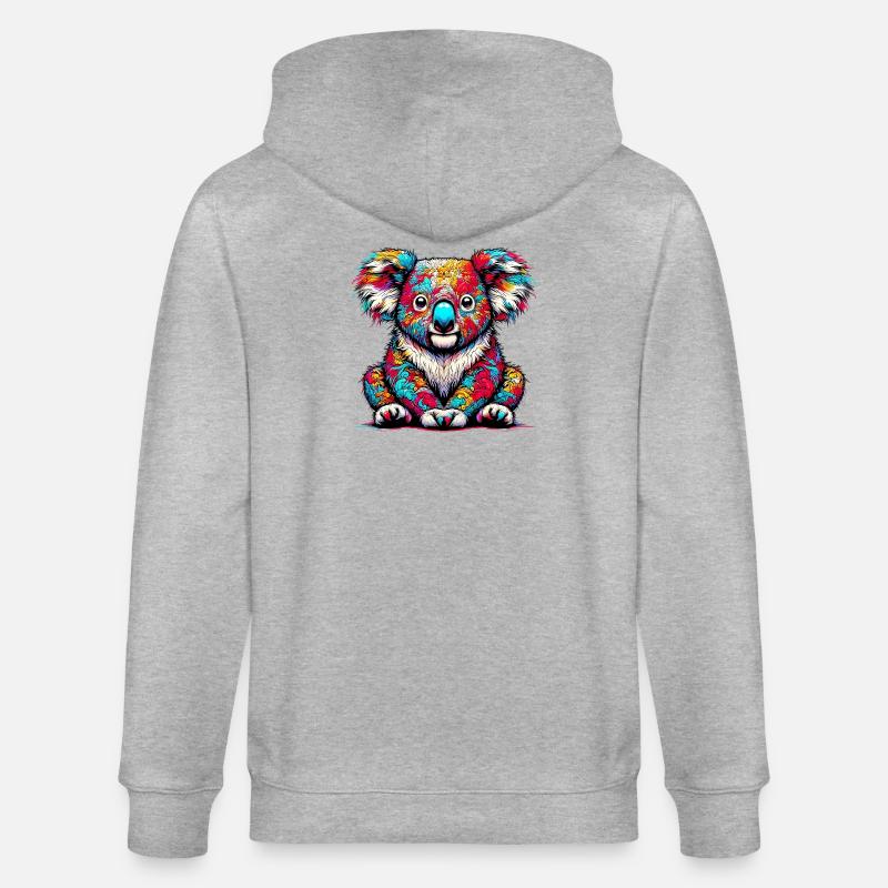Koala - Veste à capuche bio CULTIVATOR Stanley/Stella Unisexe - gris chiné