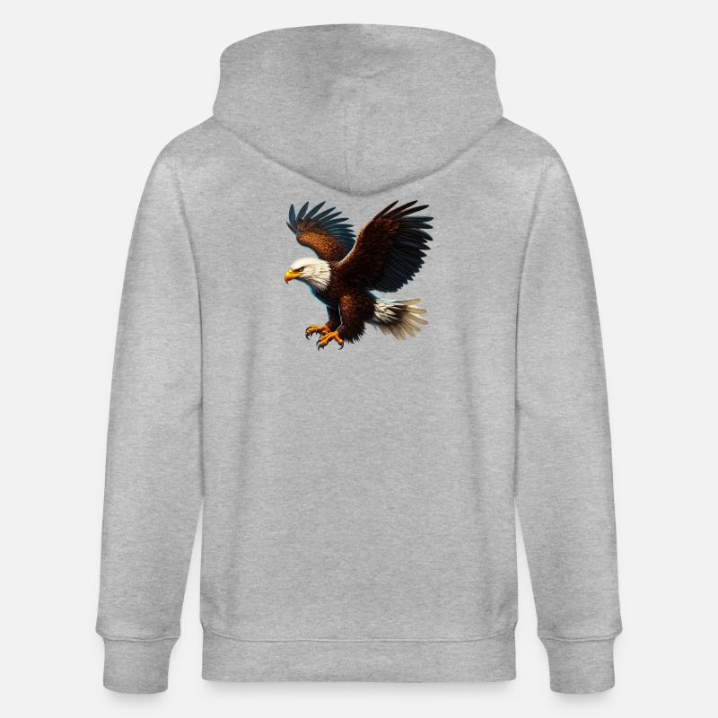Adler - Stanley/Stella Unisex Bio-Kapuzenjacke CULTIVATOR  - Grau meliert