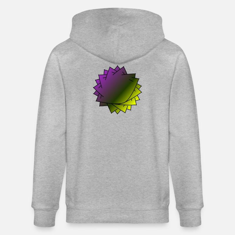 Gradient Leaf Spirale - Stanley/Stella Unisex Bio-Kapuzenjacke CULTIVATOR  - Grau meliert