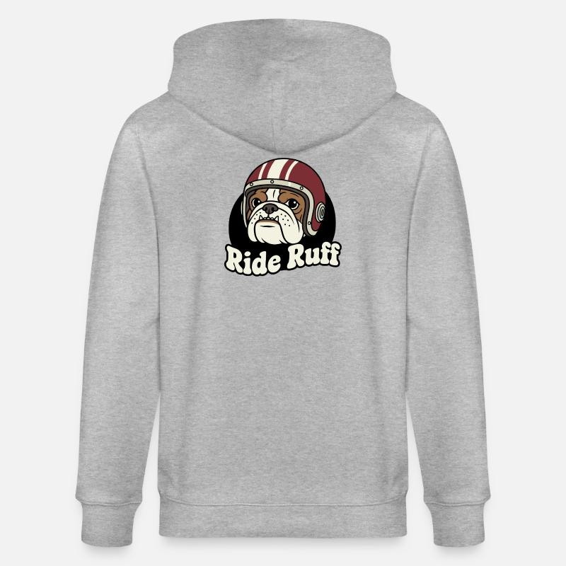 Conception du casque Ride Ruff Bulldog - Veste à capuche bio CULTIVATOR Stanley/Stella Unisexe - gris chiné