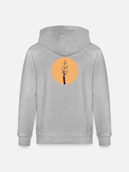 Silhouette dans Sunset Circle - Veste à capuche bio CULTIVATOR Stanley/Stella Unisexe - gris chiné