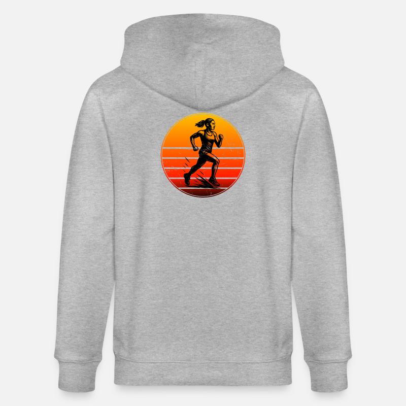 Inspiration pour la course cool - Veste à capuche bio CULTIVATOR Stanley/Stella Unisexe - gris chiné