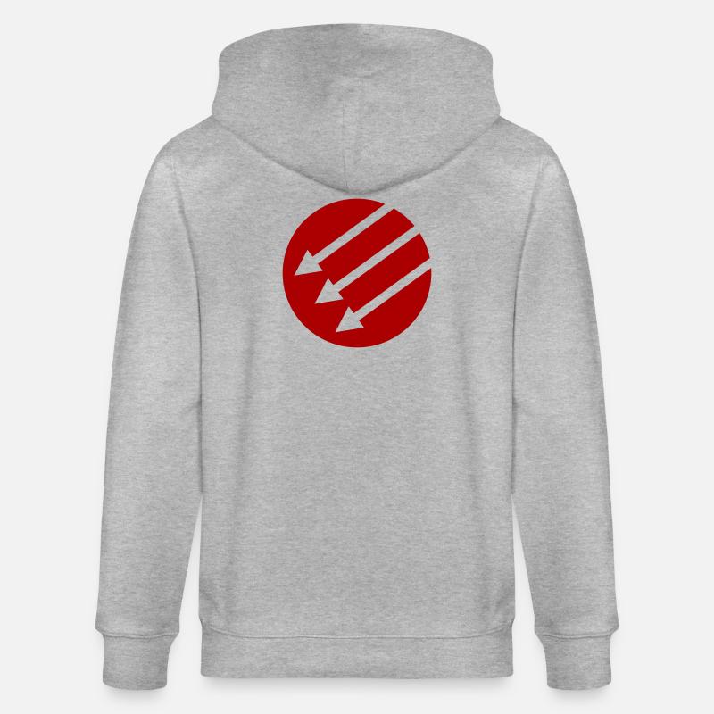 Iron Front / Eiserne Front / Järnfronten - Stanley/Stella CULTIVATOR  Unisex Organic Hooded Jacket - heather grey