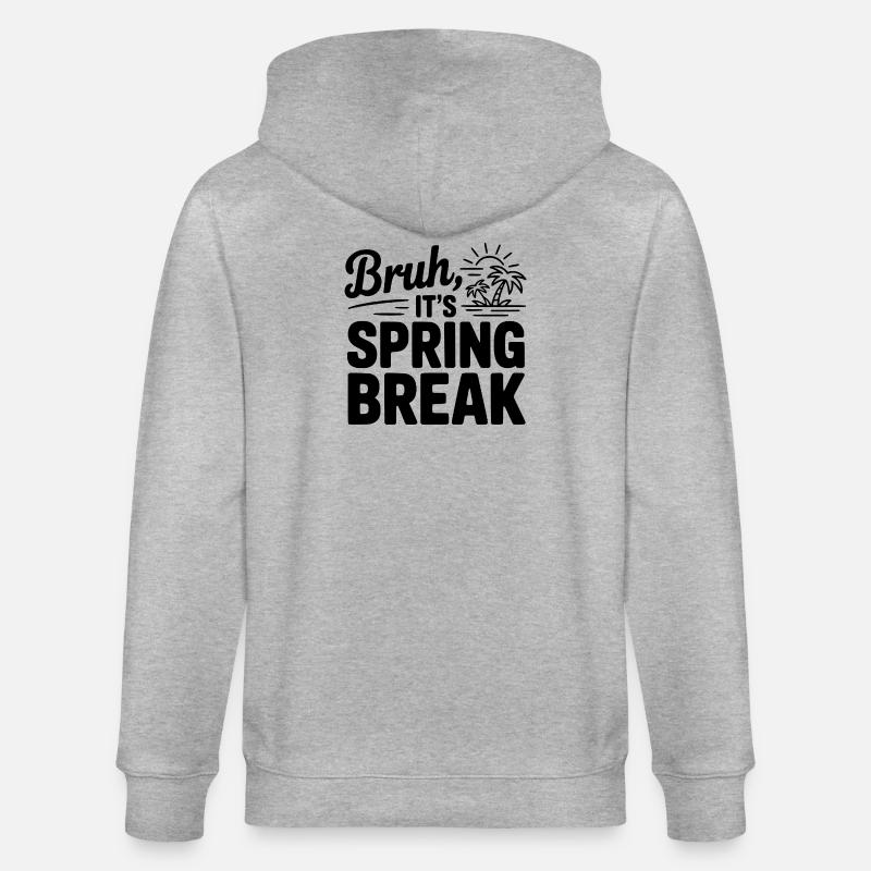 Mec, c’est les vacances de printemps - Veste à capuche bio CULTIVATOR Stanley/Stella Unisexe - gris chiné