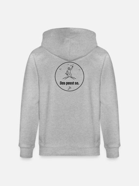 Dachdecker das passt so Stolz - Stanley/Stella Unisex Bio-Kapuzenjacke CULTIVATOR - Grau meliert