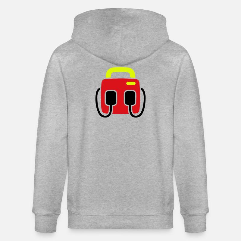Defibrillator AED Erste Hilfe - Stanley/Stella Unisex Bio-Kapuzenjacke CULTIVATOR  - Grau meliert