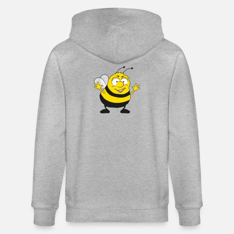 Brummy, le bourdon cool - Veste à capuche bio CULTIVATOR Stanley/Stella Unisexe - gris chiné