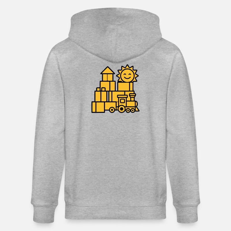 Bauklötze Eisenbahn Spielzeug - Stanley/Stella Unisex Bio-Kapuzenjacke CULTIVATOR  - Grau meliert