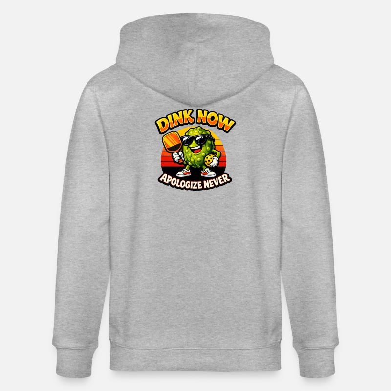 Dink Now Apologize Never - Stanley/Stella CULTIVATOR Unisex Organic Hooded Jacket - heather grey