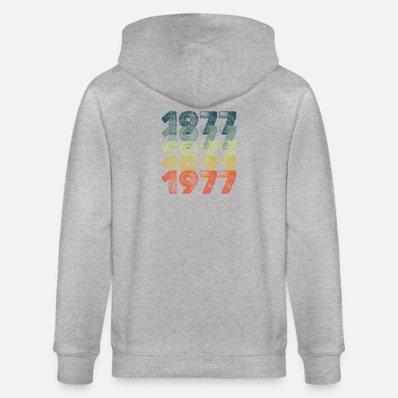 Année 1977 - Veste à capuche bio CULTIVATOR Stanley/Stella Unisexe - gris chiné