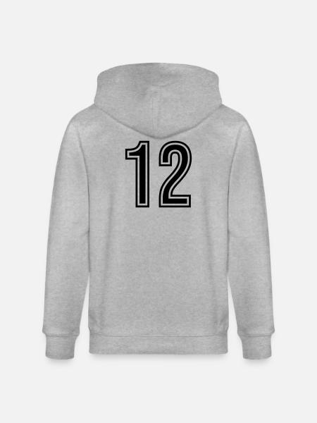 12 Symbole numérique - Veste à capuche bio CULTIVATOR Stanley/Stella Unisexe - gris chiné