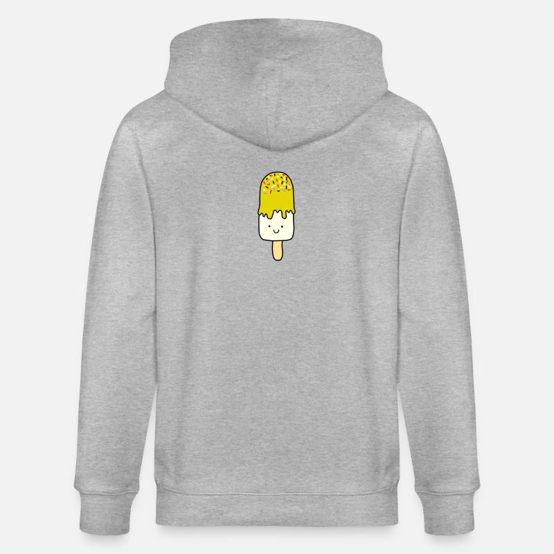 Eiscreme Eis Essen - Stanley/Stella Unisex Bio-Kapuzenjacke CULTIVATOR  - Grau meliert