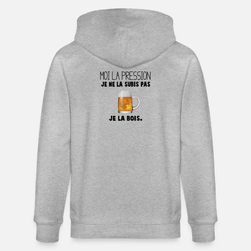 Mug à Biere Conception Unique - Veste à capuche bio CULTIVATOR Stanley/Stella Unisexe - gris chiné
