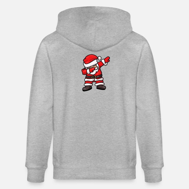 Dabbing Santa Weihnachtsmann Dab Dance - Stanley/Stella Unisex Bio-Kapuzenjacke CULTIVATOR - Grau meliert