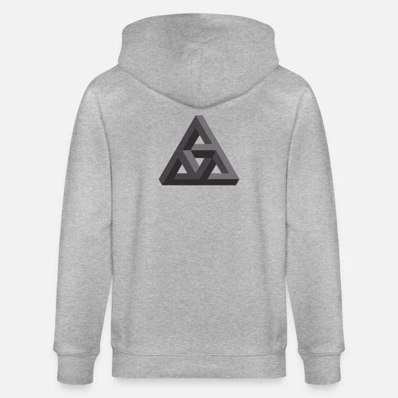 Abstract Geometry Pattern in Gray - Stanley/Stella CULTIVATOR  Unisex Organic Hooded Jacket - heather grey