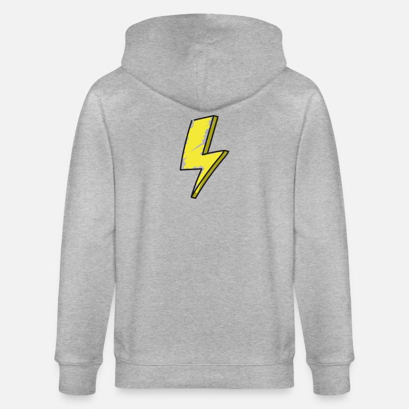 Blitz - Illustration - Stanley/Stella Unisex Bio-Kapuzenjacke CULTIVATOR - Grau meliert
