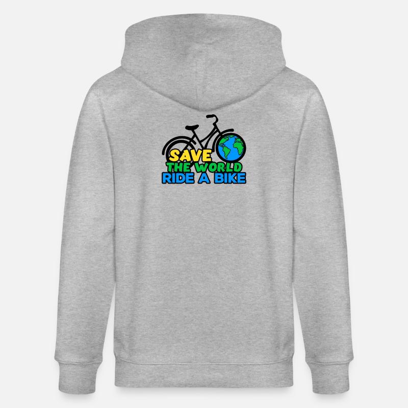 Umwelt Mutter Erde Statement Umweltschutz - Stanley/Stella Unisex Bio-Kapuzenjacke CULTIVATOR  - Grau meliert