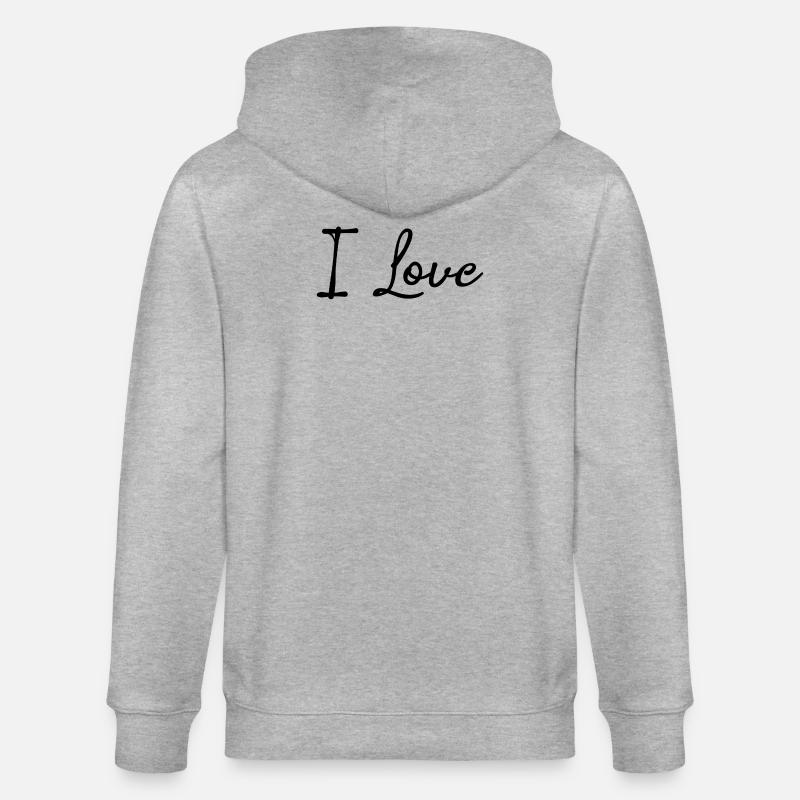Liberté d’expression Paix Amour Déclaration Émotions - Veste à capuche bio CULTIVATOR Stanley/Stella Unisexe - gris chiné