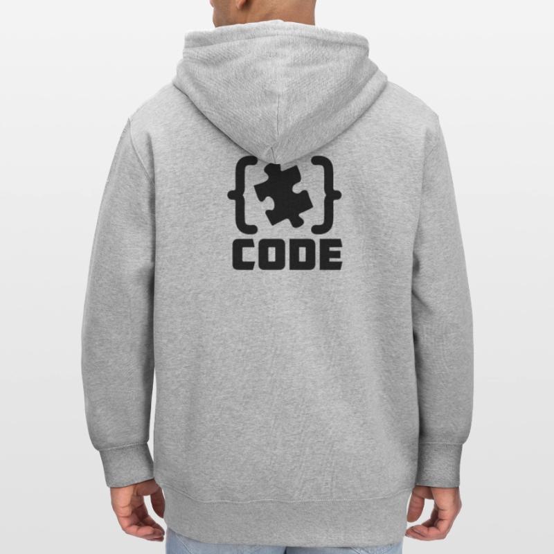 programmer Code puzzle piece solving Stanley/Stella CULTIVATOR  Unisex Organic Hooded Jacket