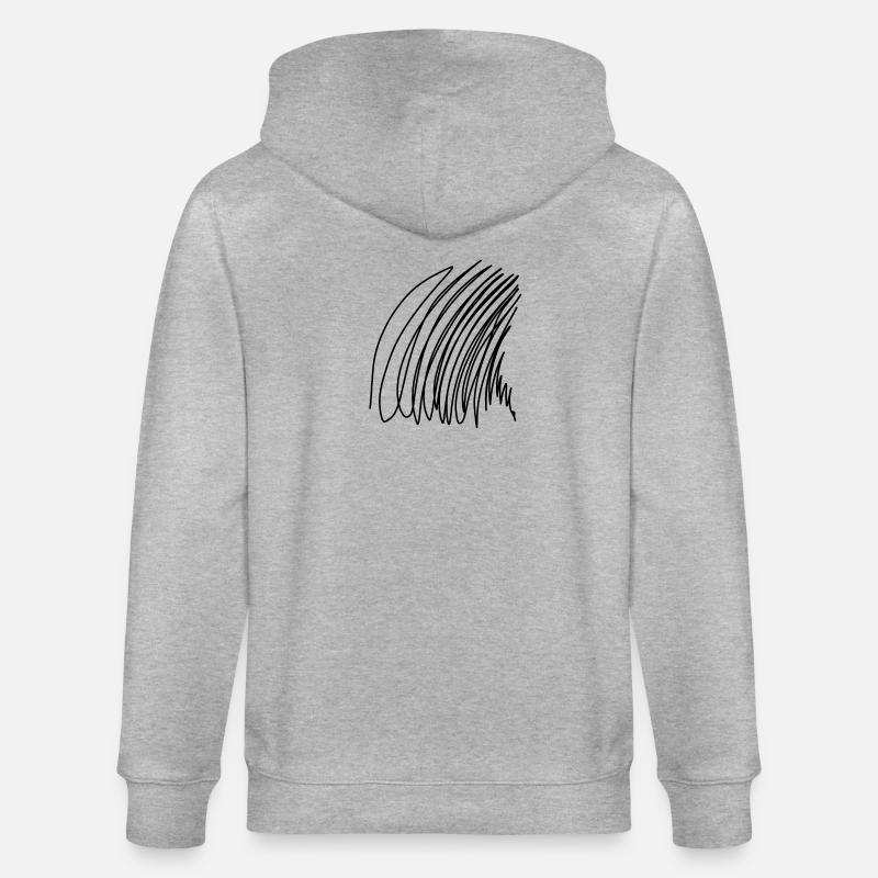 Griffonnage d’art abstrait - Veste à capuche bio CULTIVATOR Stanley/Stella Unisexe - gris chiné