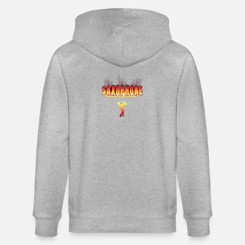 conception de saxophone - Veste à capuche bio CULTIVATOR Stanley/Stella Unisexe - gris chiné