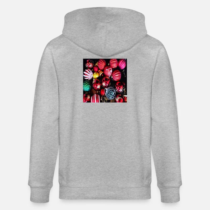 Christbaumkugeln - Weihnachtsdeko - Stanley/Stella Unisex Bio-Kapuzenjacke CULTIVATOR  - Grau meliert