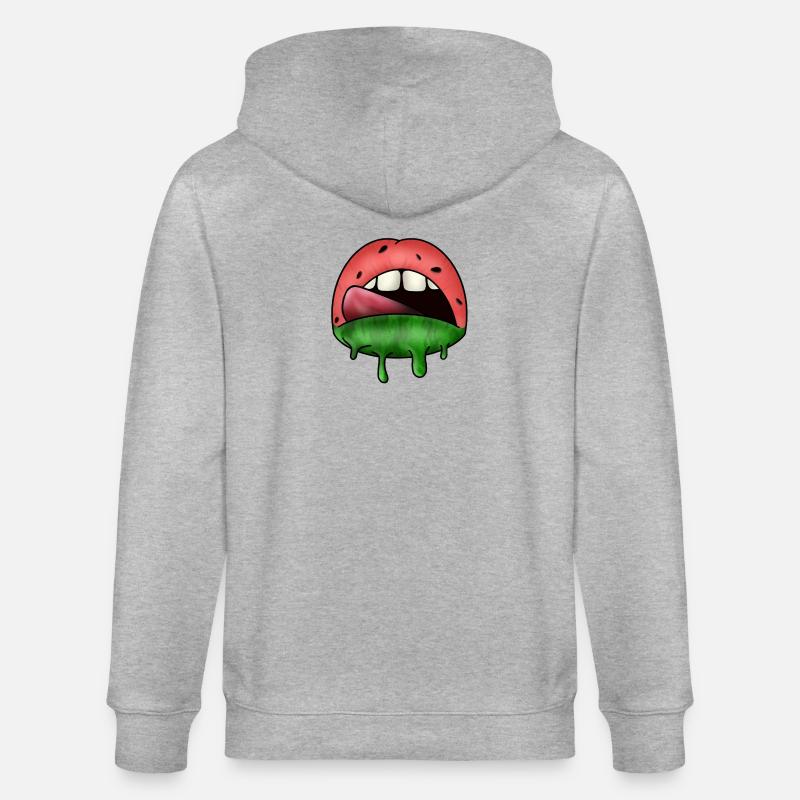 Lèvres de pastèque - Veste à capuche bio CULTIVATOR Stanley/Stella Unisexe - gris chiné