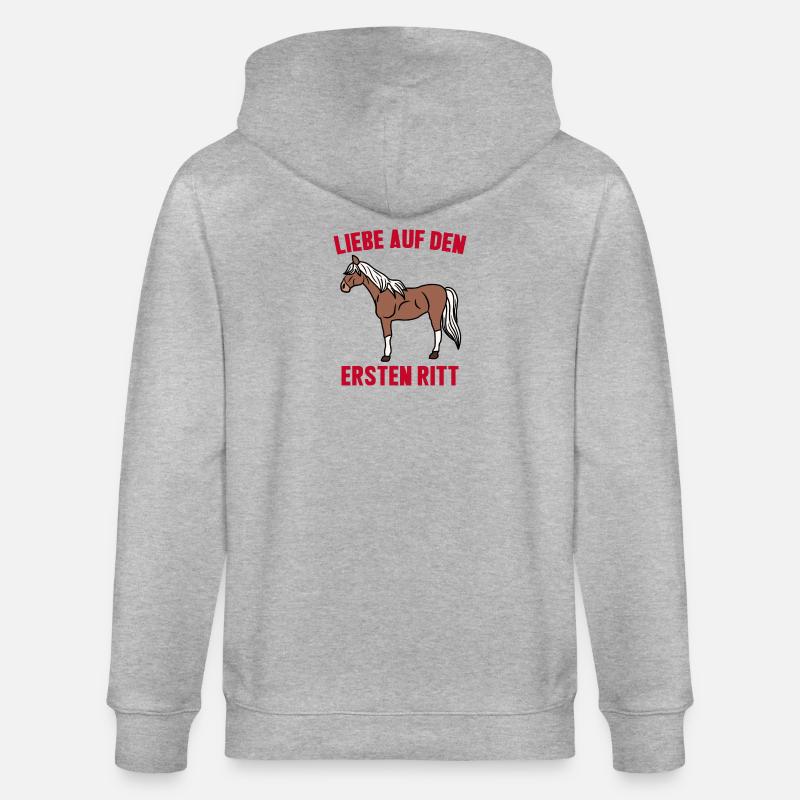 Islandpferde Pferdenarr Cool Statement Pferde - Stanley/Stella Unisex Bio-Kapuzenjacke CULTIVATOR - Grau meliert