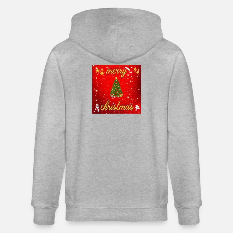 Joyeux Noël version 2 - Veste à capuche bio CULTIVATOR Stanley/Stella Unisexe - gris chiné