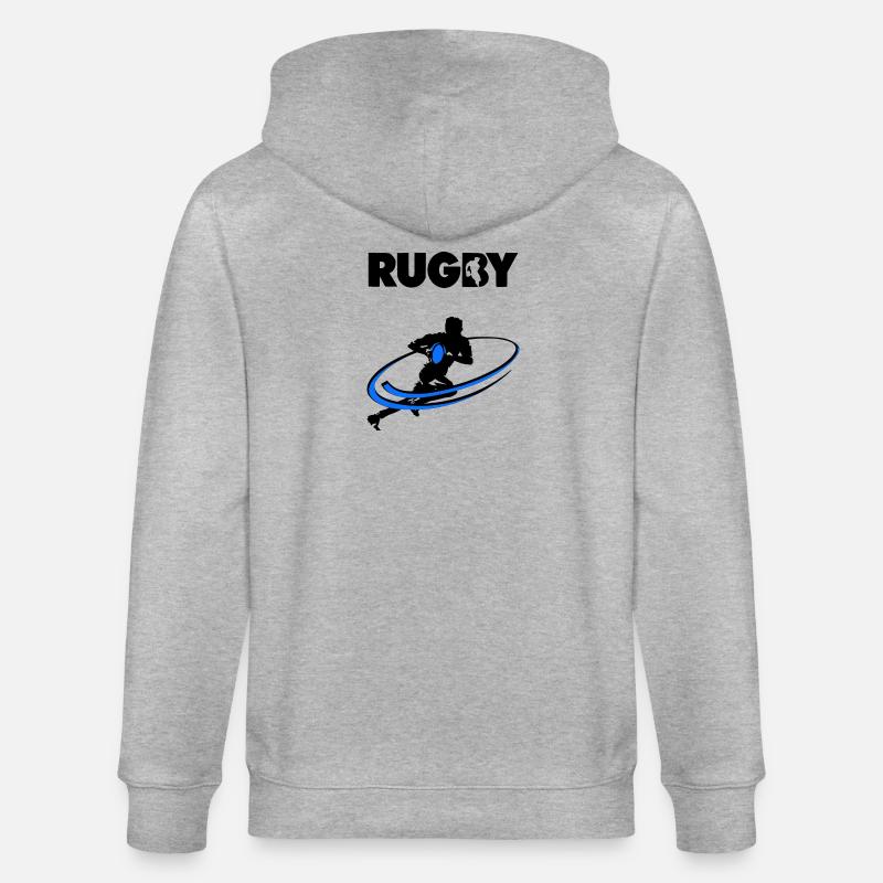 Rugby - Stanley/Stella CULTIVATOR  Unisex Organic Hooded Jacket - heather grey