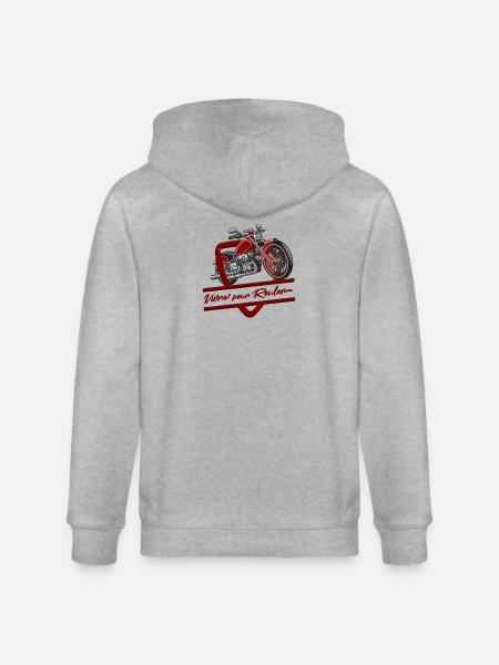 Live to Ride Oldtimer-Motorrad - Stanley/Stella Unisex Bio-Kapuzenjacke CULTIVATOR - Grau meliert