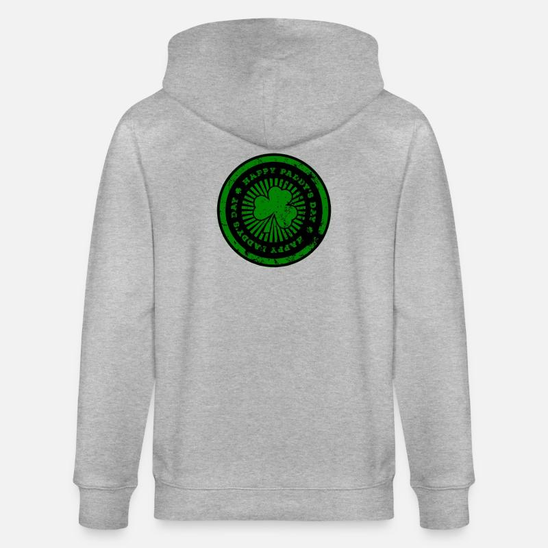Empreinte verte de la Saint-Patrick - Veste à capuche bio CULTIVATOR Stanley/Stella Unisexe - gris chiné