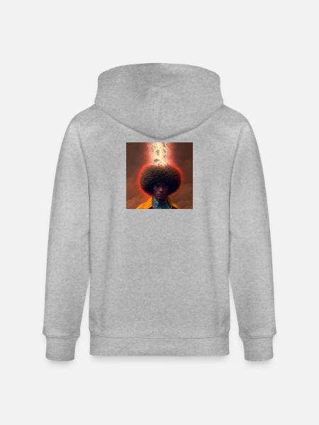 Portrait elektrik 19 - Stanley/Stella CULTIVATOR  Unisex Organic Hooded Jacket - heather grey