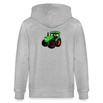 Traktor - Stanley/Stella Unisex Bio-Kapuzenjacke CULTIVATOR  - Grau meliert - Hinten - Luana (180cm)