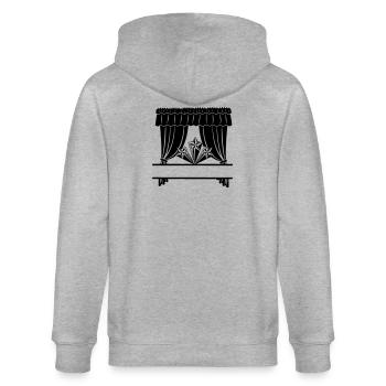 Vorhänge Theaterstar mit Namensleiste - Stanley/Stella Unisex Bio-Kapuzenjacke CULTIVATOR  - Grau meliert - Hinten - Luana (180cm)