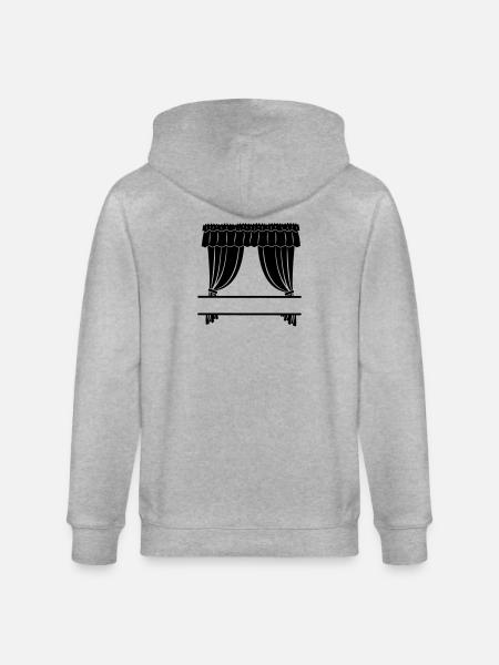 Gardinengeschäft oder Theater - Stanley/Stella Unisex Bio-Kapuzenjacke CULTIVATOR  - Grau meliert