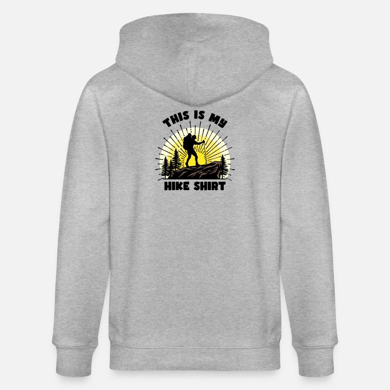 Wanderer Statement Wanderung Wandern Bergwanderung - Stanley/Stella Unisex Bio-Kapuzenjacke CULTIVATOR - Grau meliert
