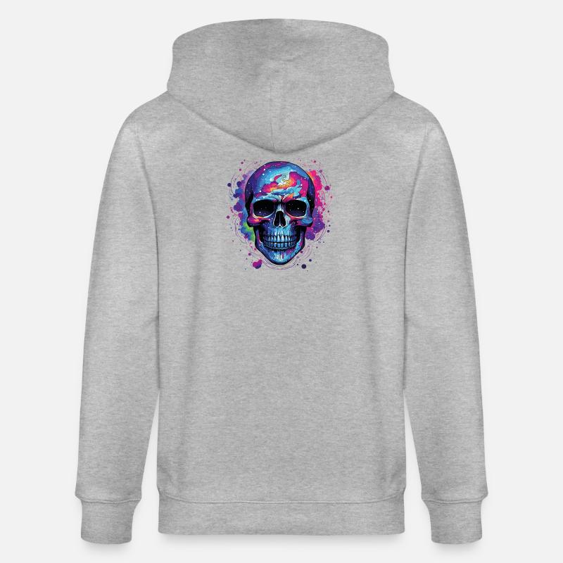 Nébuleuse du Crâne de Psyché - Veste à capuche bio CULTIVATOR Stanley/Stella Unisexe - gris chiné