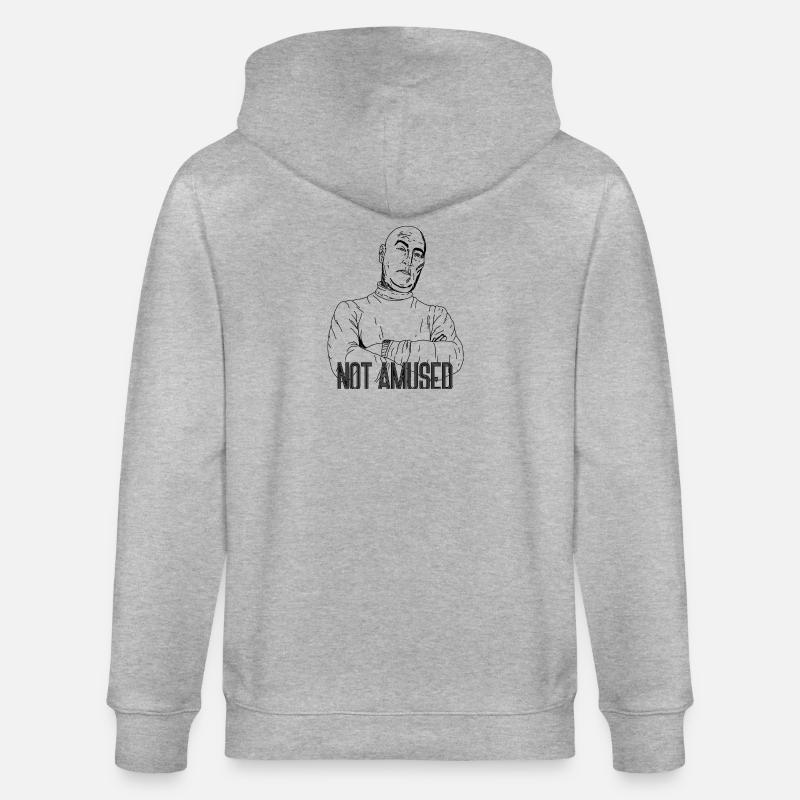 Pas amusé – Déclaration sarcastique - Veste à capuche bio CULTIVATOR Stanley/Stella Unisexe - gris chiné