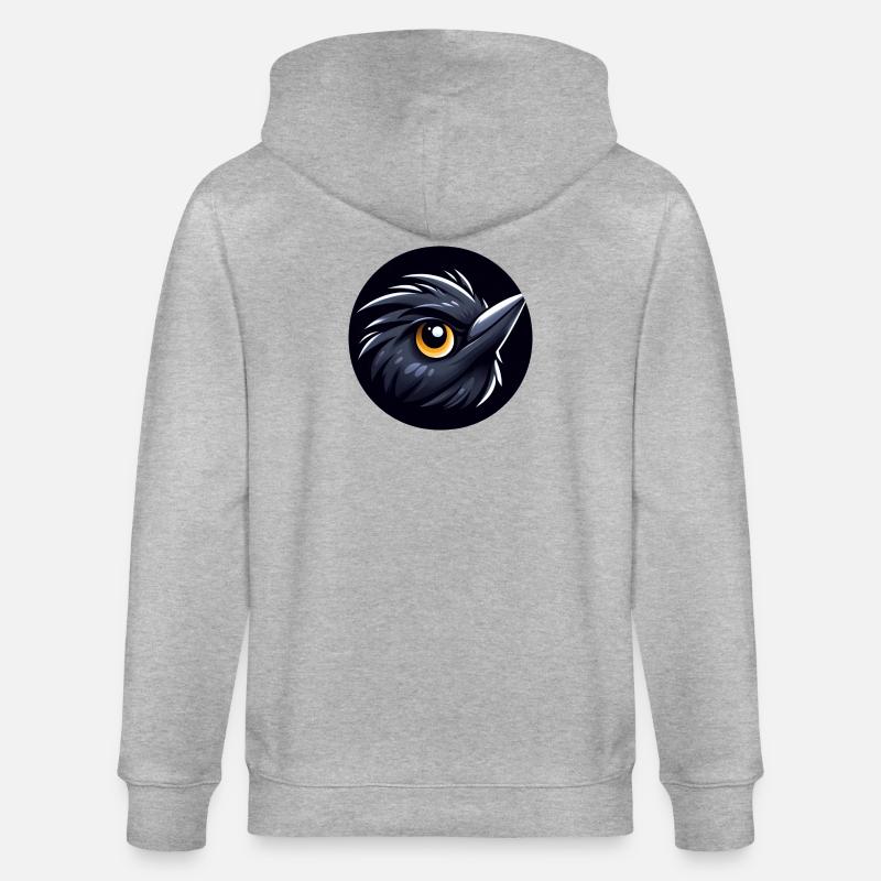 Comic Amsel Vogel - Stanley/Stella Unisex Bio-Kapuzenjacke CULTIVATOR  - Grau meliert