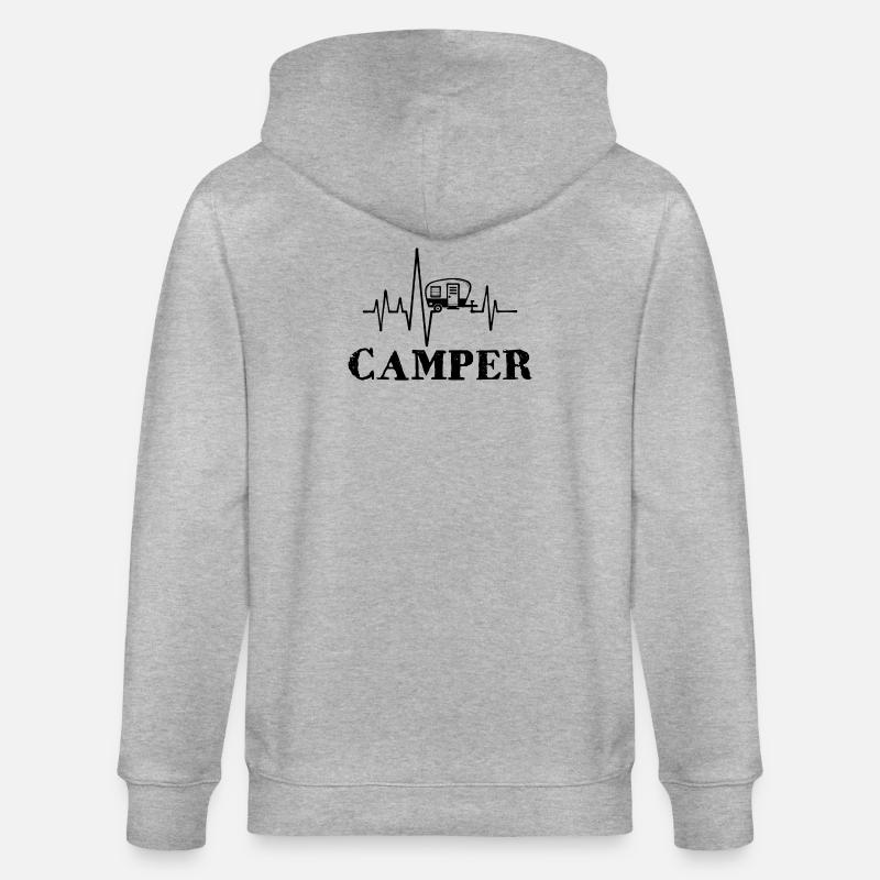 Camper Camping Dire Caravane Vacances Relax - Veste à capuche bio CULTIVATOR Stanley/Stella Unisexe - gris chiné