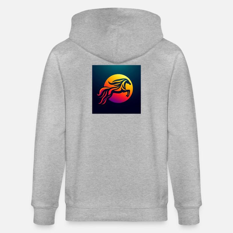 Cavalier à cheval 2 - Veste à capuche bio CULTIVATOR Stanley/Stella Unisexe - gris chiné