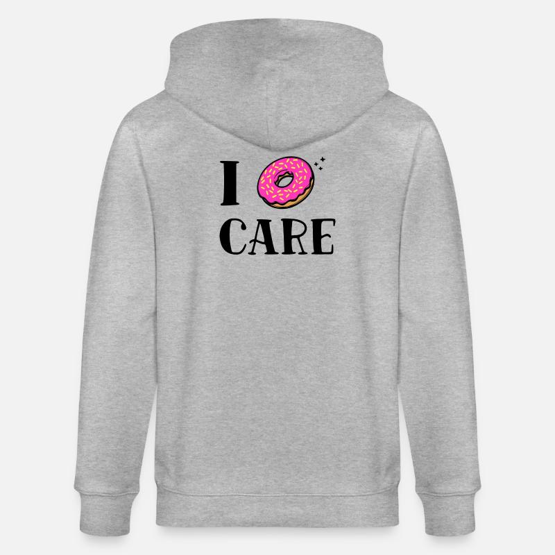 Is Mir Egal Witzig Donut Statement - Stanley/Stella Unisex Bio-Kapuzenjacke CULTIVATOR  - Grau meliert