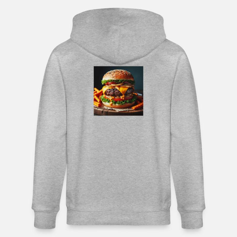 Burger complet - Veste à capuche bio CULTIVATOR Stanley/Stella Unisexe - gris chiné