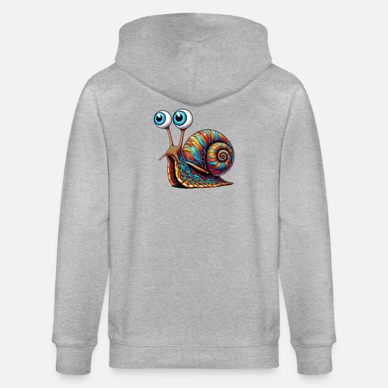 Escargot - Veste à capuche bio CULTIVATOR Stanley/Stella Unisexe - gris chiné