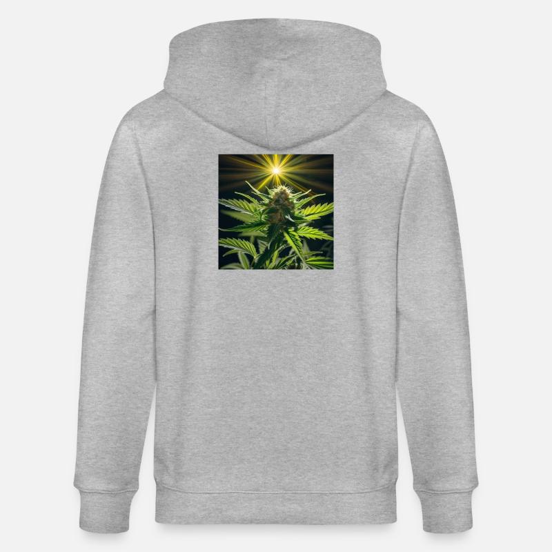Cannabis 4 - Veste à capuche bio CULTIVATOR Stanley/Stella Unisexe - gris chiné
